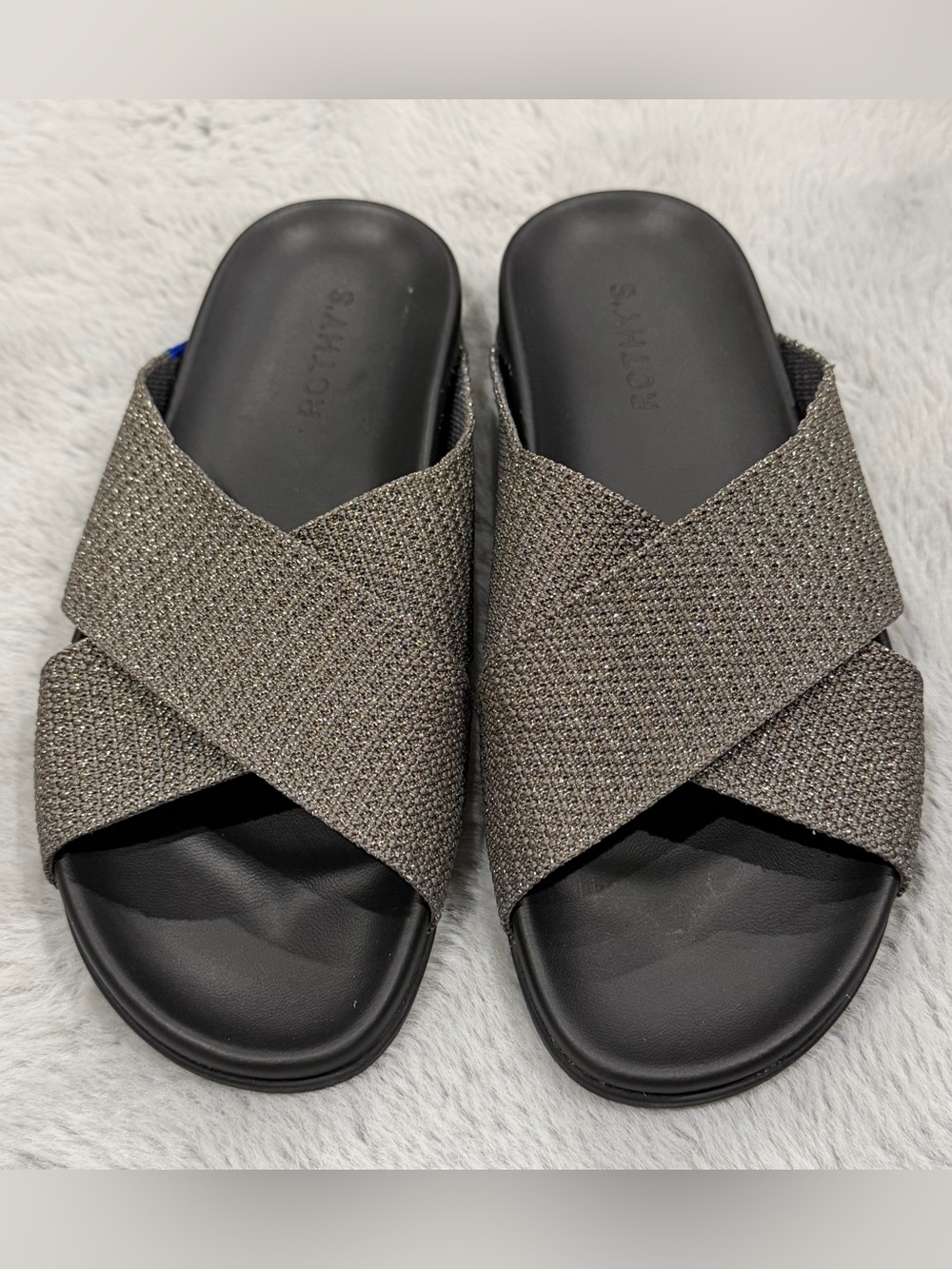 NEW Rothy's The Weekend Slide in Silver Sand - Picture 4 of 6